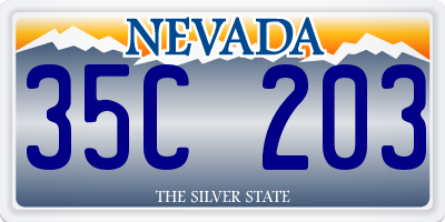 NV license plate 35C203