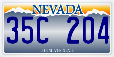 NV license plate 35C204