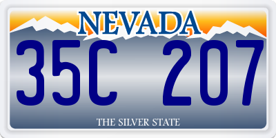 NV license plate 35C207