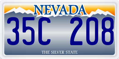 NV license plate 35C208