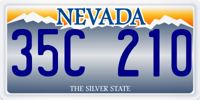 NV license plate 35C210