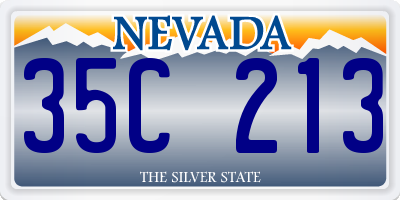 NV license plate 35C213