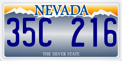 NV license plate 35C216