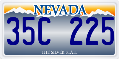 NV license plate 35C225