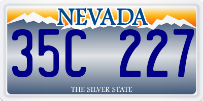 NV license plate 35C227