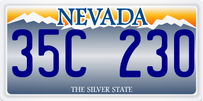 NV license plate 35C230