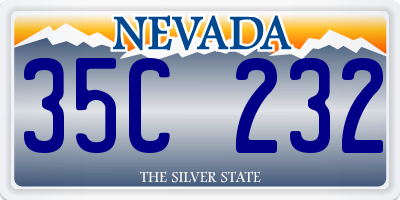 NV license plate 35C232