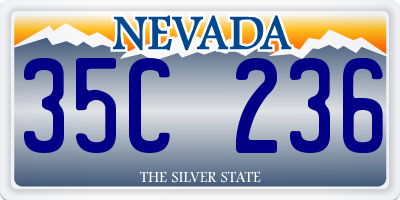 NV license plate 35C236