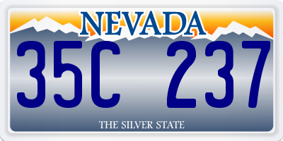 NV license plate 35C237