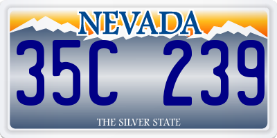 NV license plate 35C239