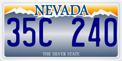 NV license plate 35C240