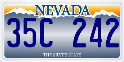 NV license plate 35C242