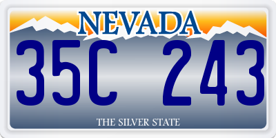 NV license plate 35C243