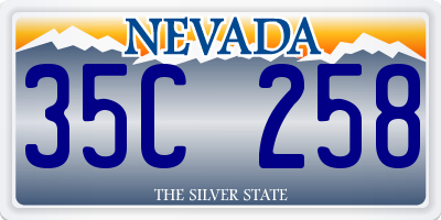 NV license plate 35C258