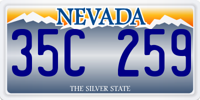 NV license plate 35C259