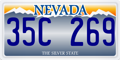 NV license plate 35C269