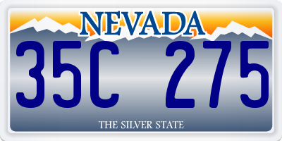 NV license plate 35C275