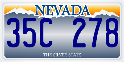 NV license plate 35C278