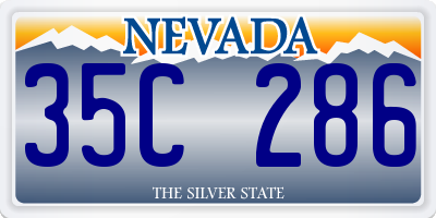 NV license plate 35C286