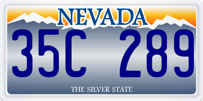 NV license plate 35C289