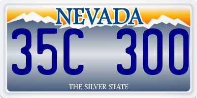 NV license plate 35C300
