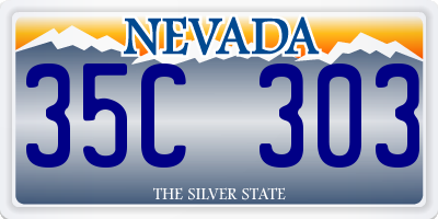 NV license plate 35C303