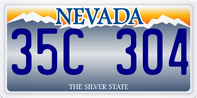 NV license plate 35C304