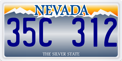 NV license plate 35C312