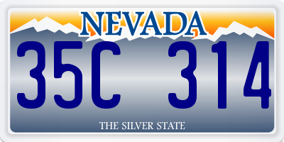 NV license plate 35C314