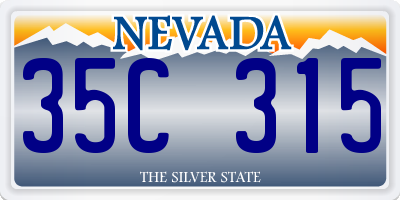 NV license plate 35C315