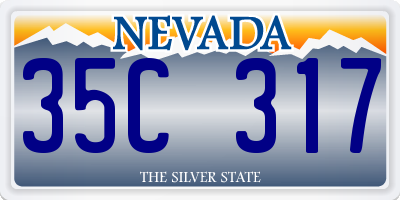 NV license plate 35C317