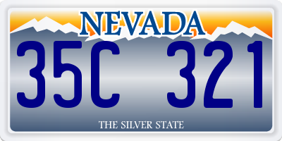 NV license plate 35C321