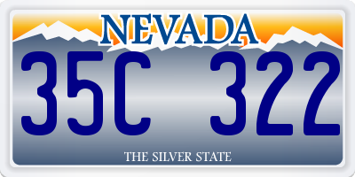 NV license plate 35C322