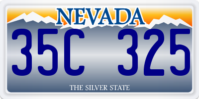 NV license plate 35C325