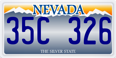 NV license plate 35C326