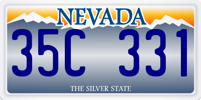 NV license plate 35C331
