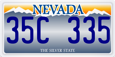 NV license plate 35C335