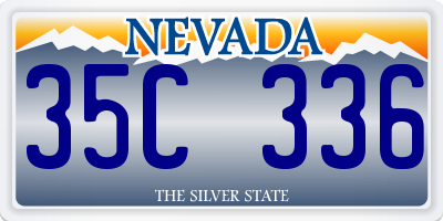 NV license plate 35C336