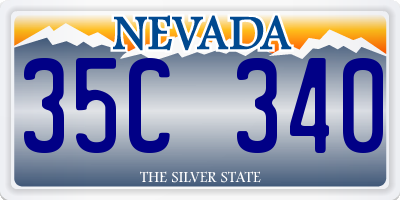 NV license plate 35C340