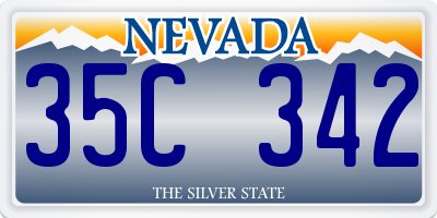 NV license plate 35C342