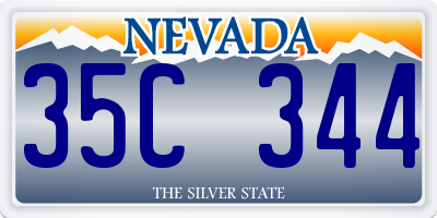 NV license plate 35C344