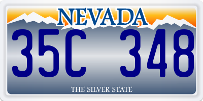 NV license plate 35C348
