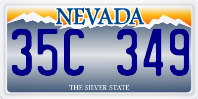 NV license plate 35C349