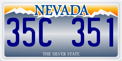 NV license plate 35C351