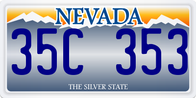 NV license plate 35C353