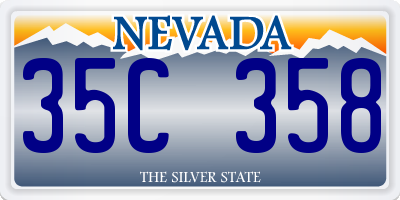 NV license plate 35C358