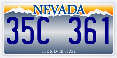 NV license plate 35C361