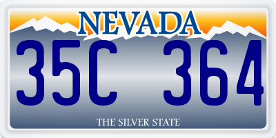 NV license plate 35C364