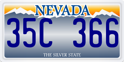 NV license plate 35C366