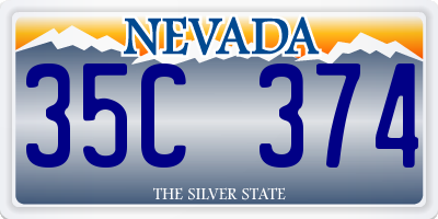 NV license plate 35C374